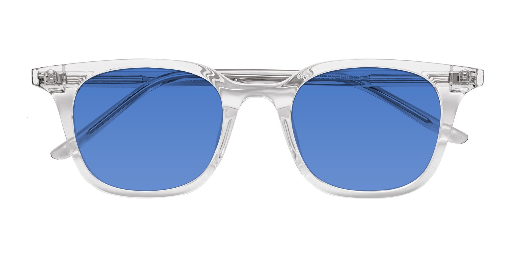 Folded Front of Gemini in Clear with Blue Tinted Lenses