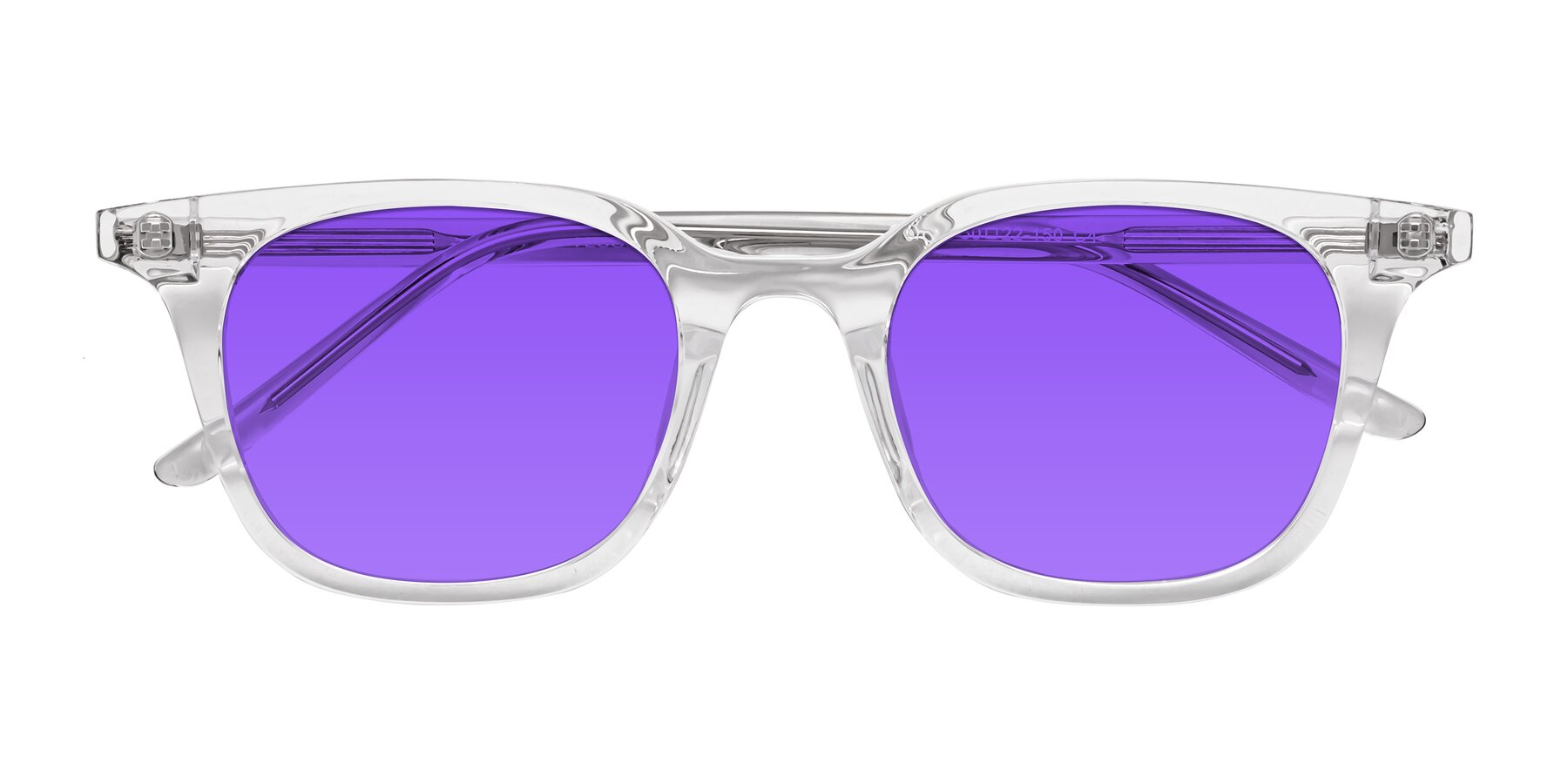 Folded Front of Gemini in Clear with Purple Tinted Lenses