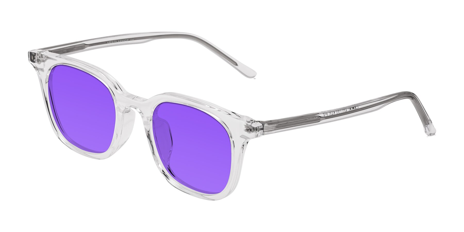 Angle of Gemini in Clear with Purple Tinted Lenses