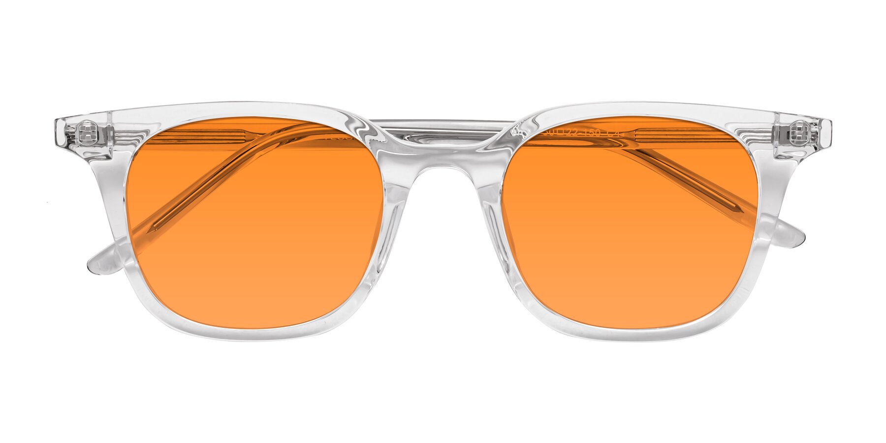 Folded Front of Gemini in Clear with Orange Tinted Lenses