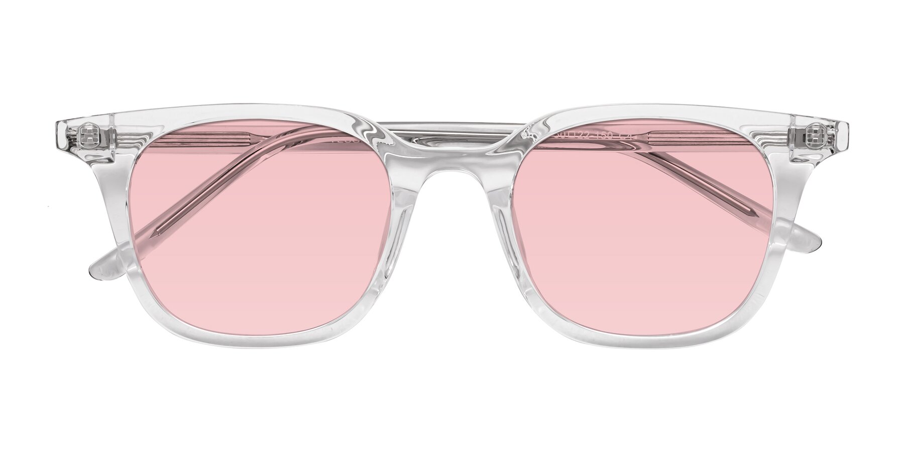 Folded Front of Gemini in Clear with Light Garnet Tinted Lenses