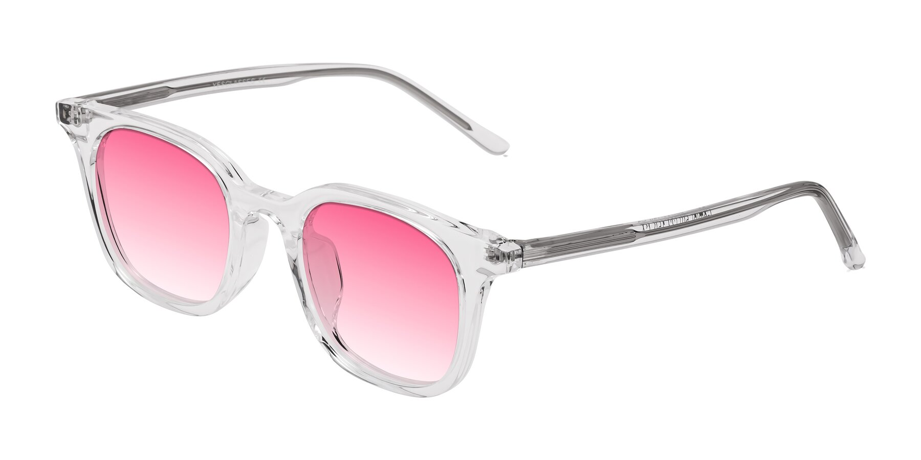 Angle of Gemini in Clear with Pink Gradient Lenses