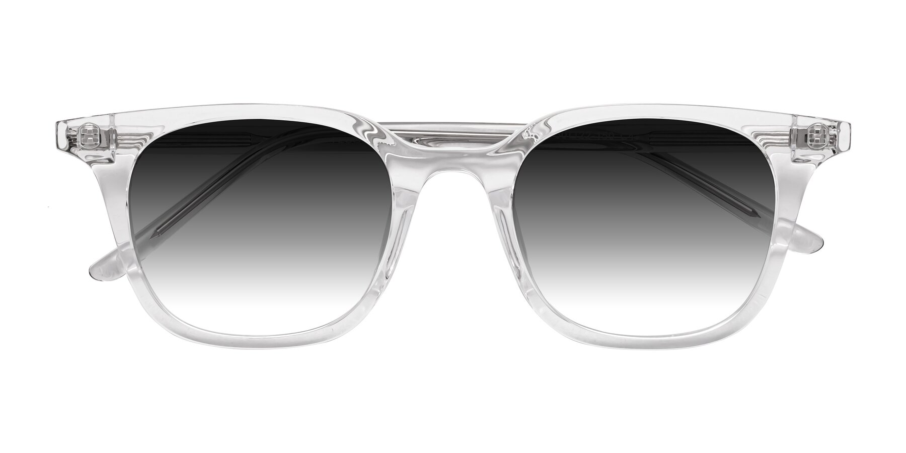 Folded Front of Gemini in Clear with Gray Gradient Lenses