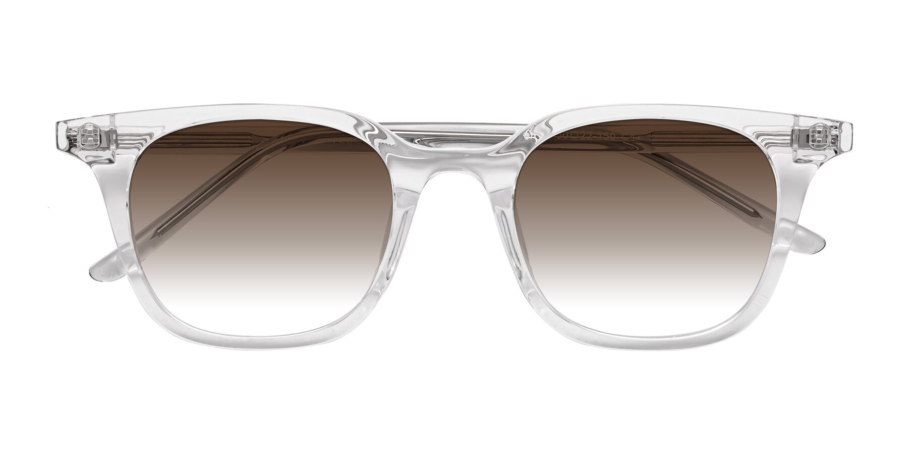 Folded Front of Gemini in Clear with Brown Gradient Lenses