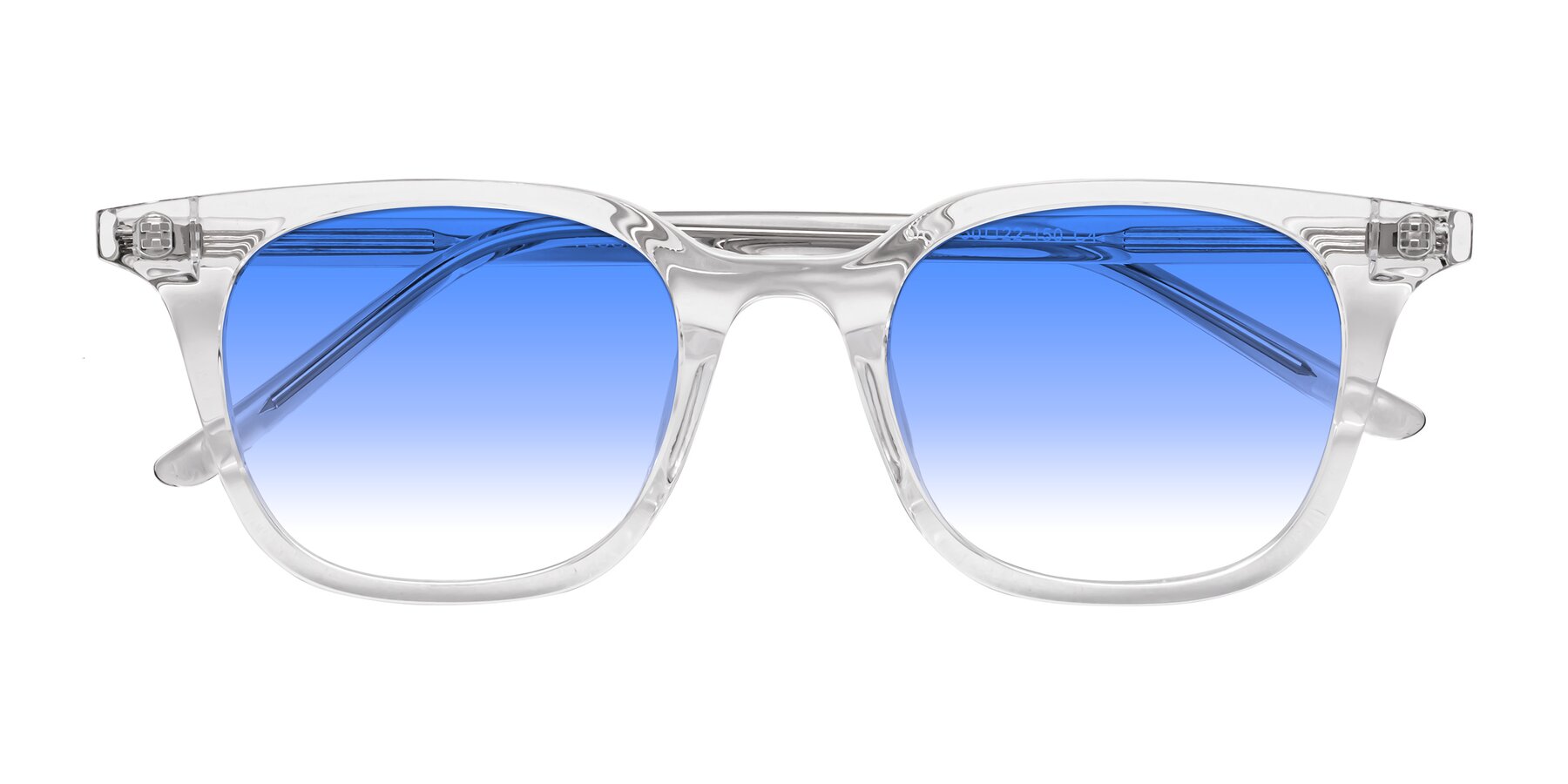 Folded Front of Gemini in Clear with Blue Gradient Lenses