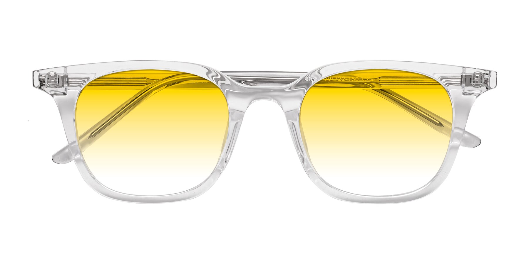 Folded Front of Gemini in Clear with Yellow Gradient Lenses