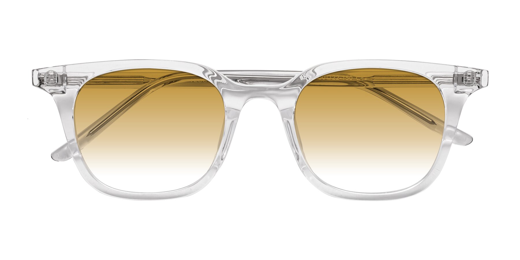 Folded Front of Gemini in Clear with Champagne Gradient Lenses