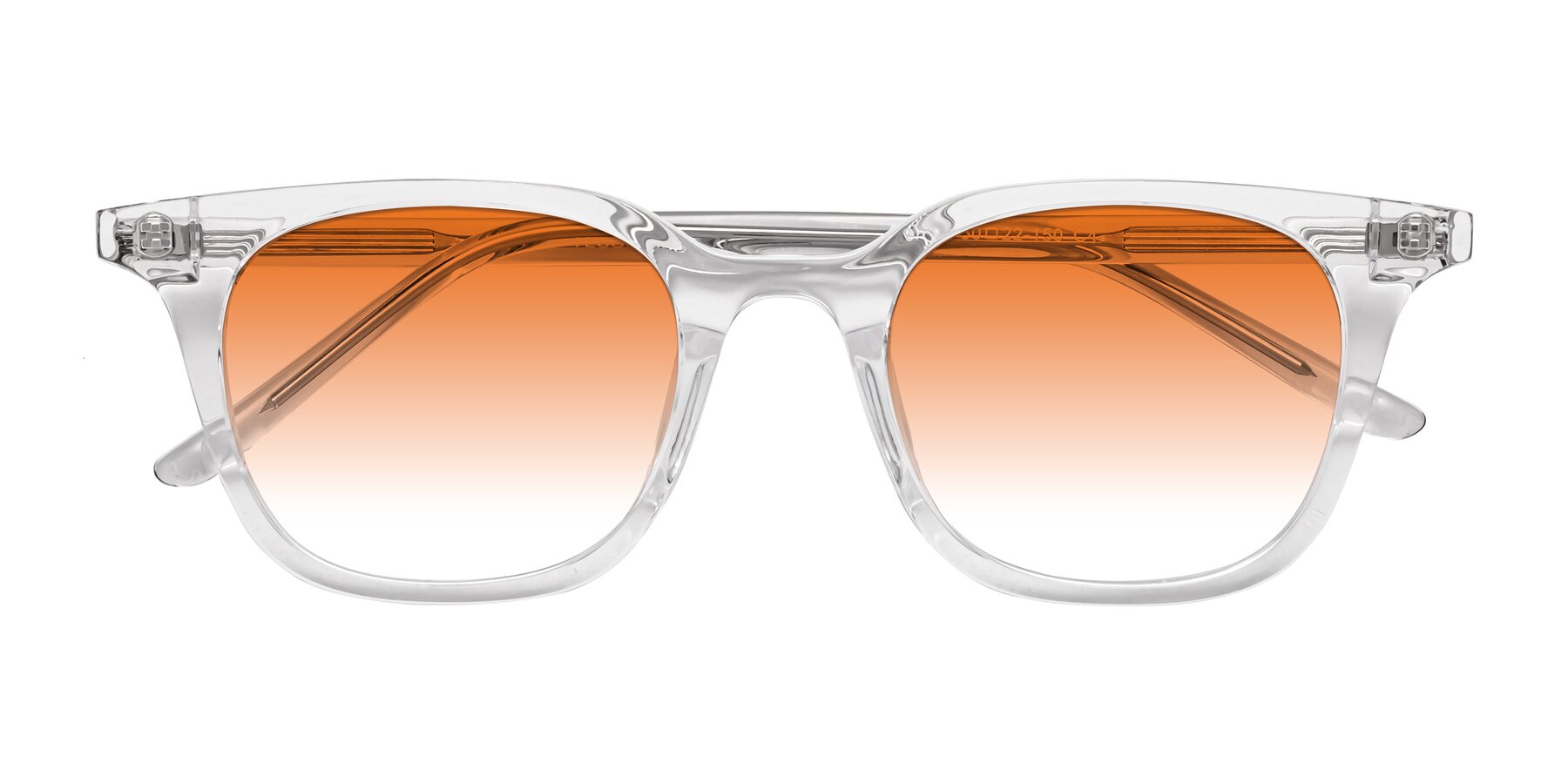 Folded Front of Gemini in Clear with Orange Gradient Lenses