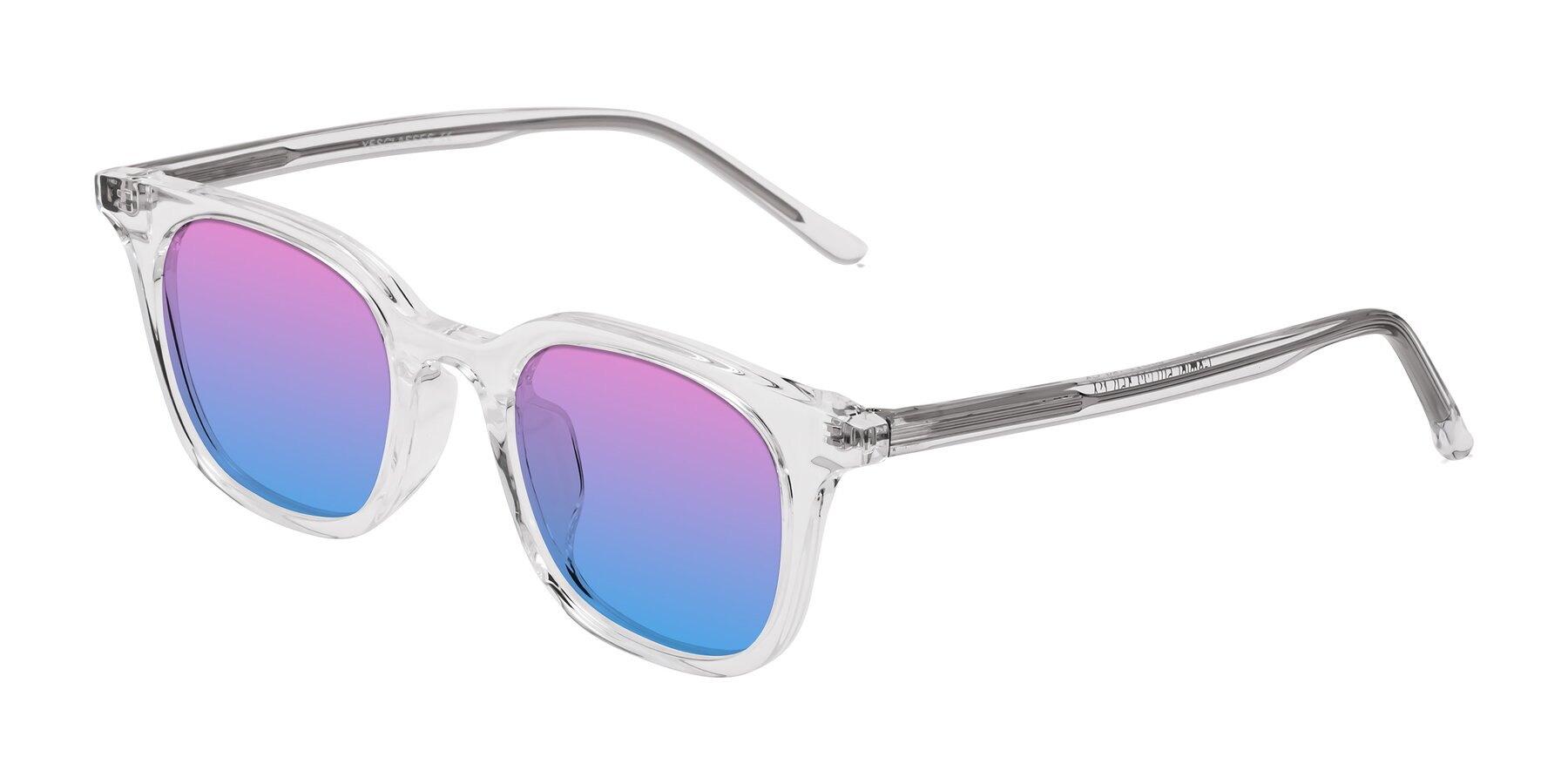 Angle of Gemini in Clear with Pink / Blue Gradient Lenses