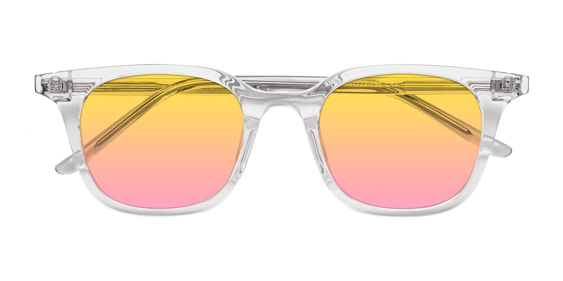 Folded Front of Gemini in Clear with Yellow / Pink Gradient Lenses
