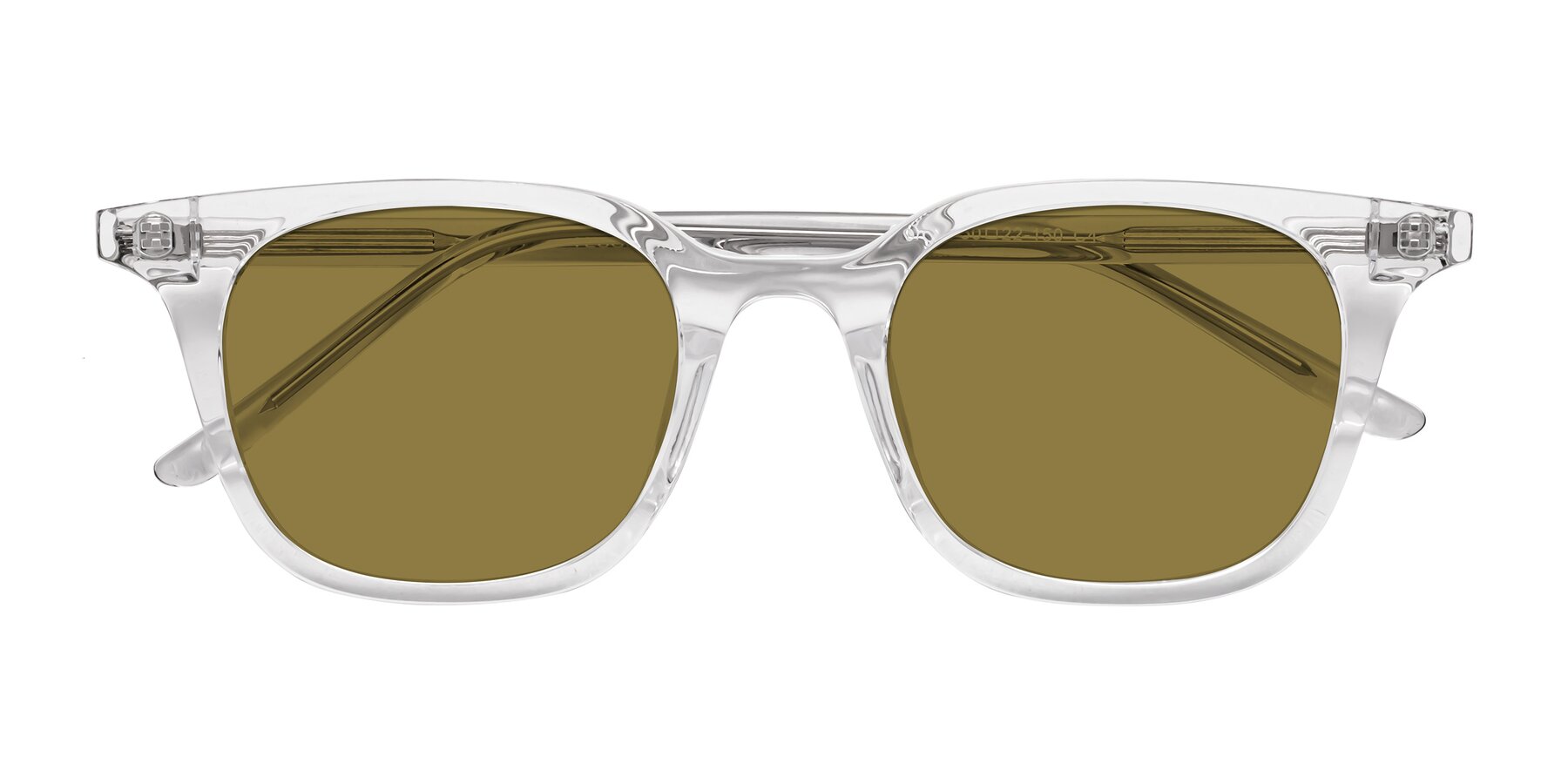 Folded Front of Gemini in Clear with Brown Polarized Lenses