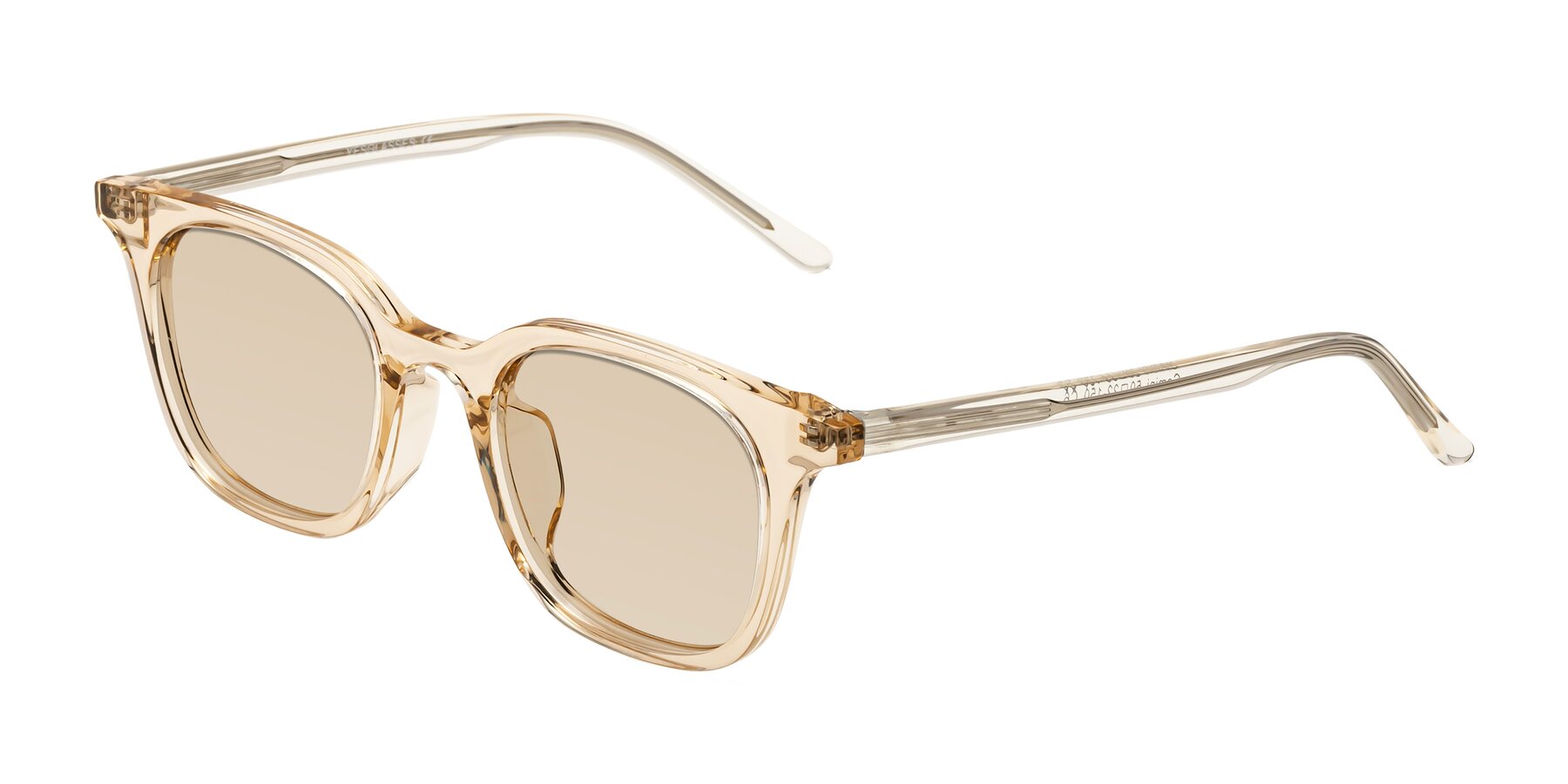 Angle of Gemini in Champagne with Light Brown Tinted Lenses