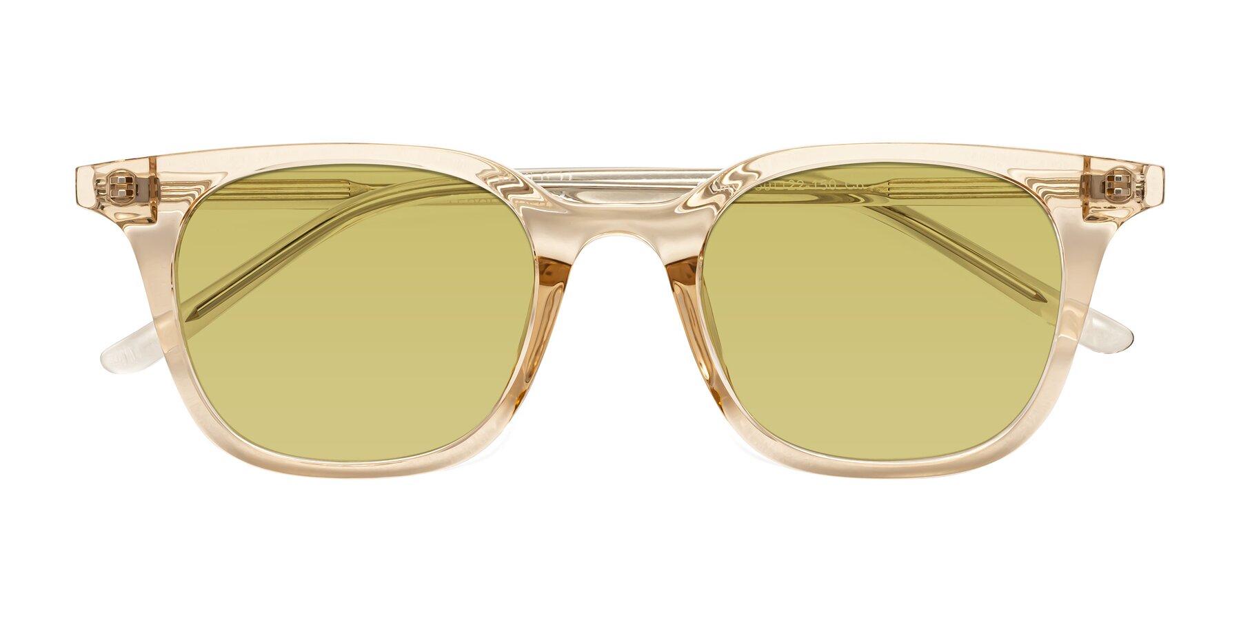 Folded Front of Gemini in Champagne with Medium Champagne Tinted Lenses