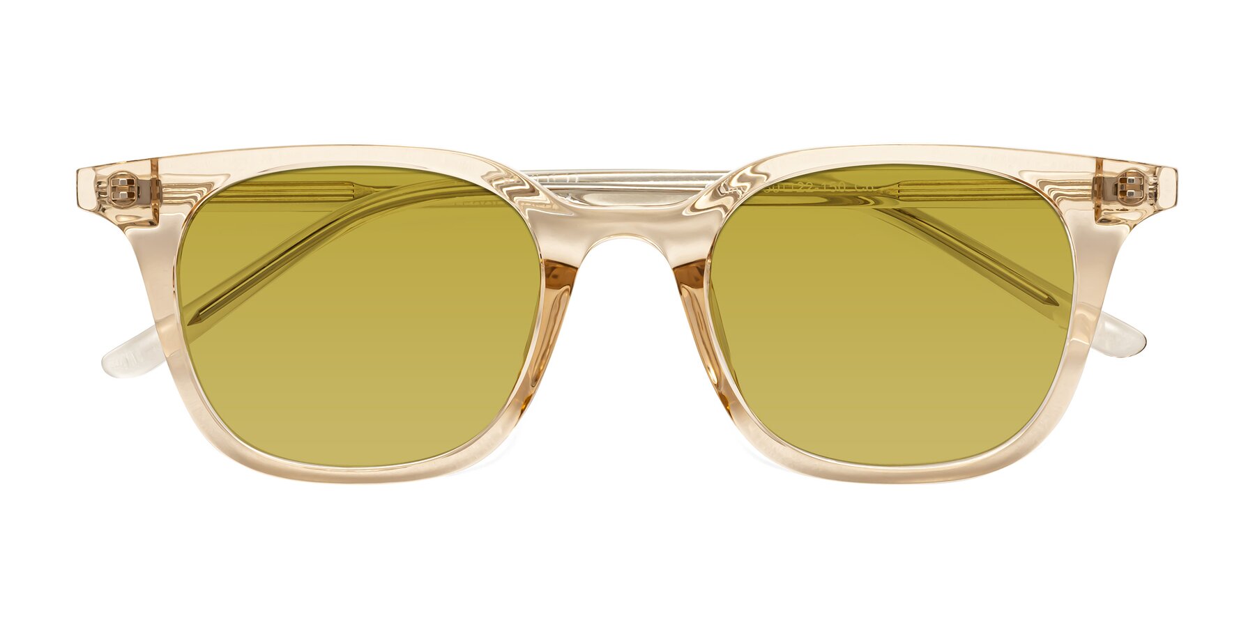 Folded Front of Gemini in Champagne with Champagne Tinted Lenses