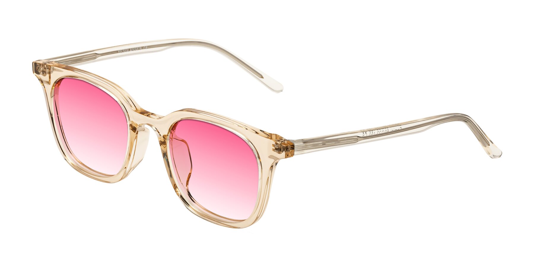 Angle of Gemini in Champagne with Pink Gradient Lenses
