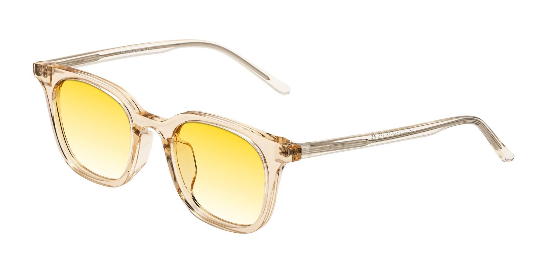 Angle of Gemini in Champagne with Yellow Gradient Lenses