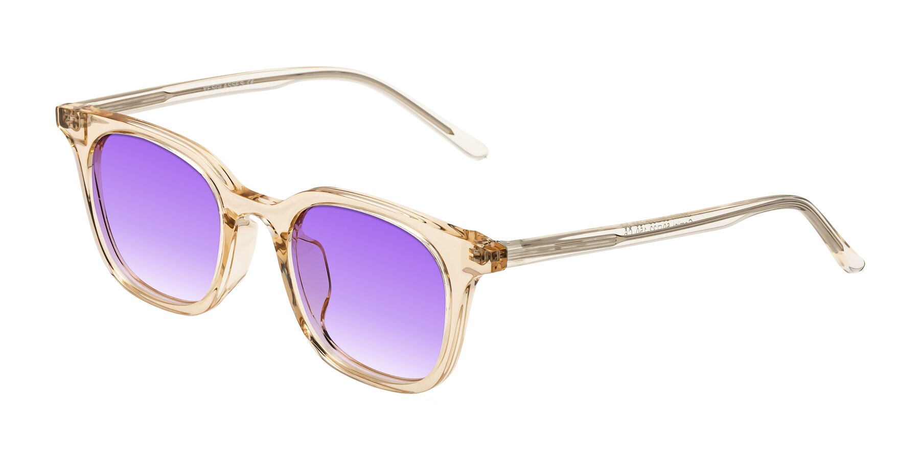 Angle of Gemini in Champagne with Purple Gradient Lenses