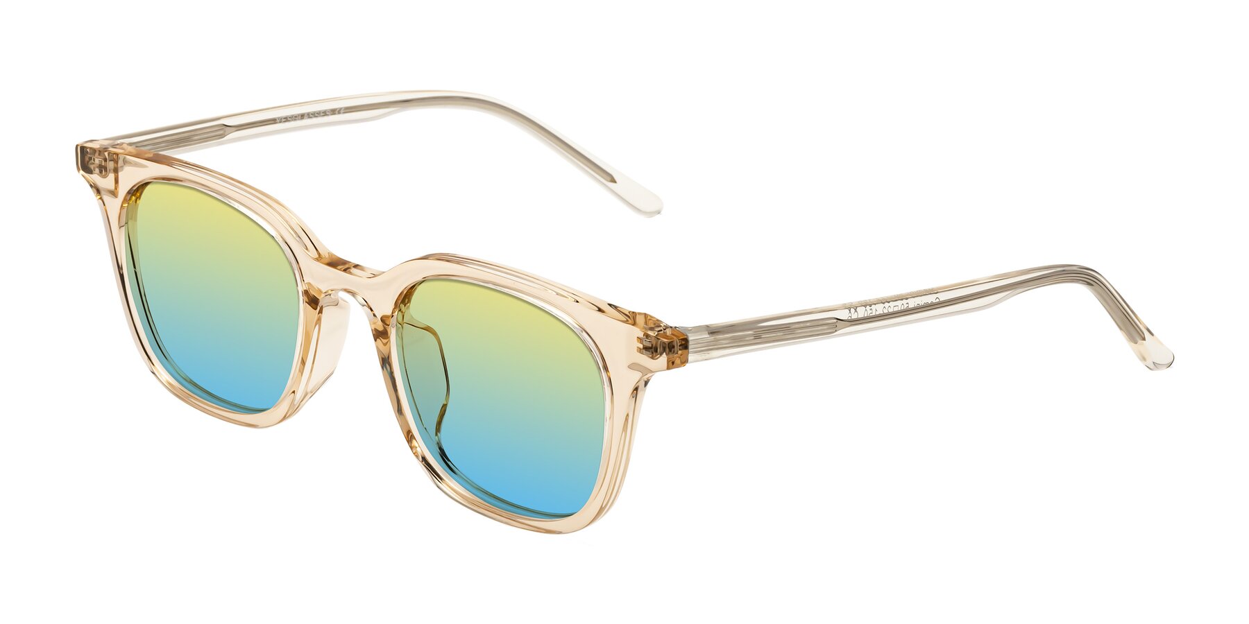 Angle of Gemini in Champagne with Yellow / Blue Gradient Lenses