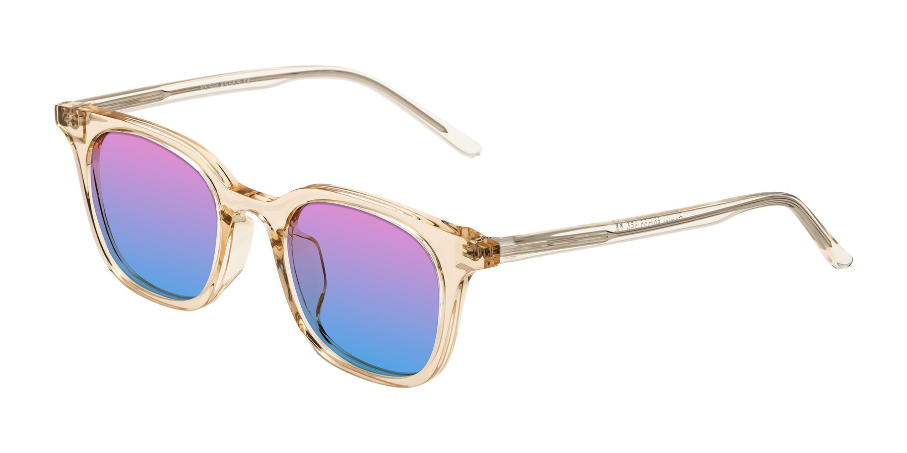 Angle of Gemini in Champagne with Pink / Blue Gradient Lenses