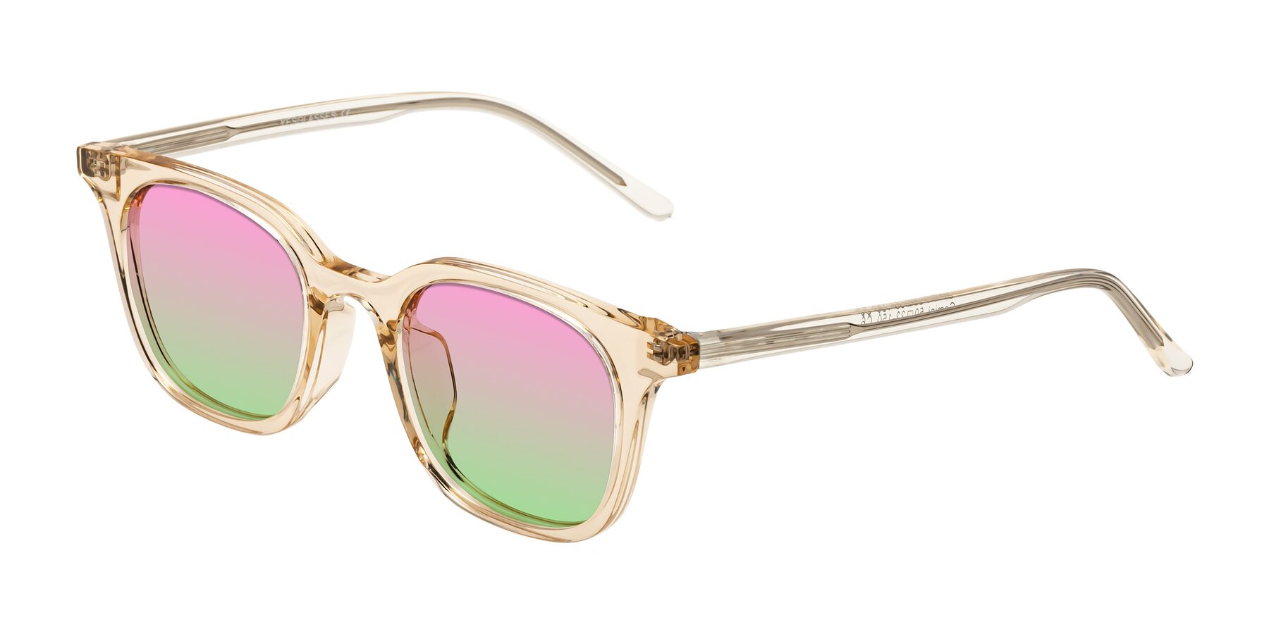Angle of Gemini in Champagne with Pink / Green Gradient Lenses