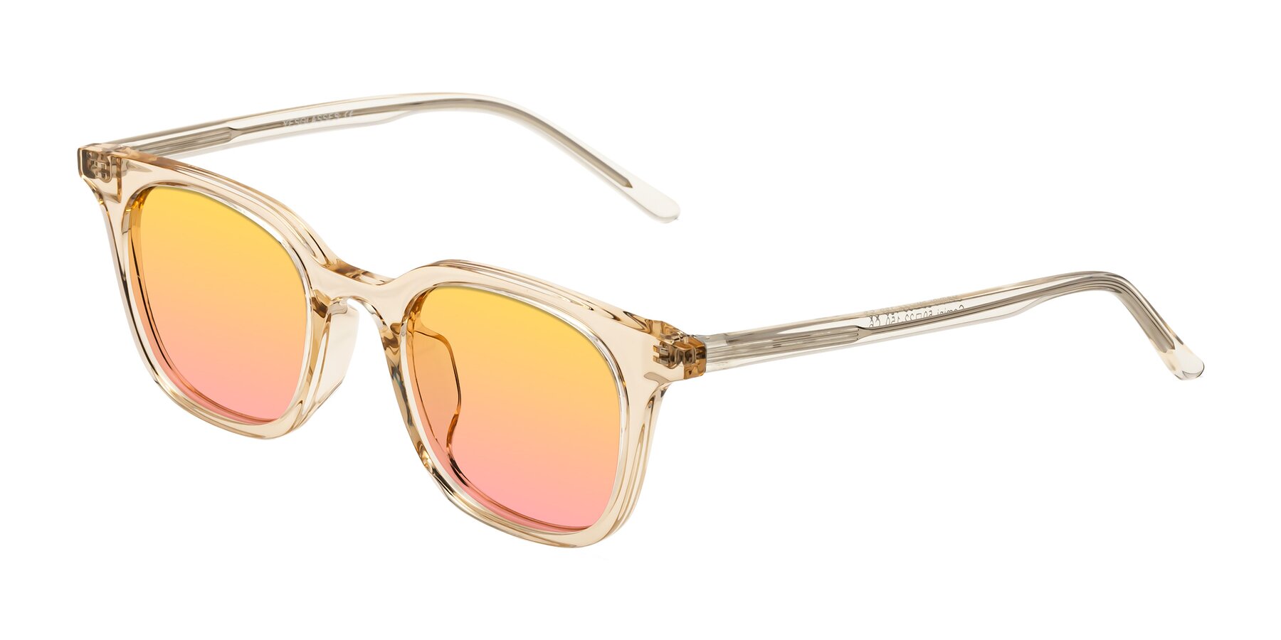 Angle of Gemini in Champagne with Yellow / Pink Gradient Lenses