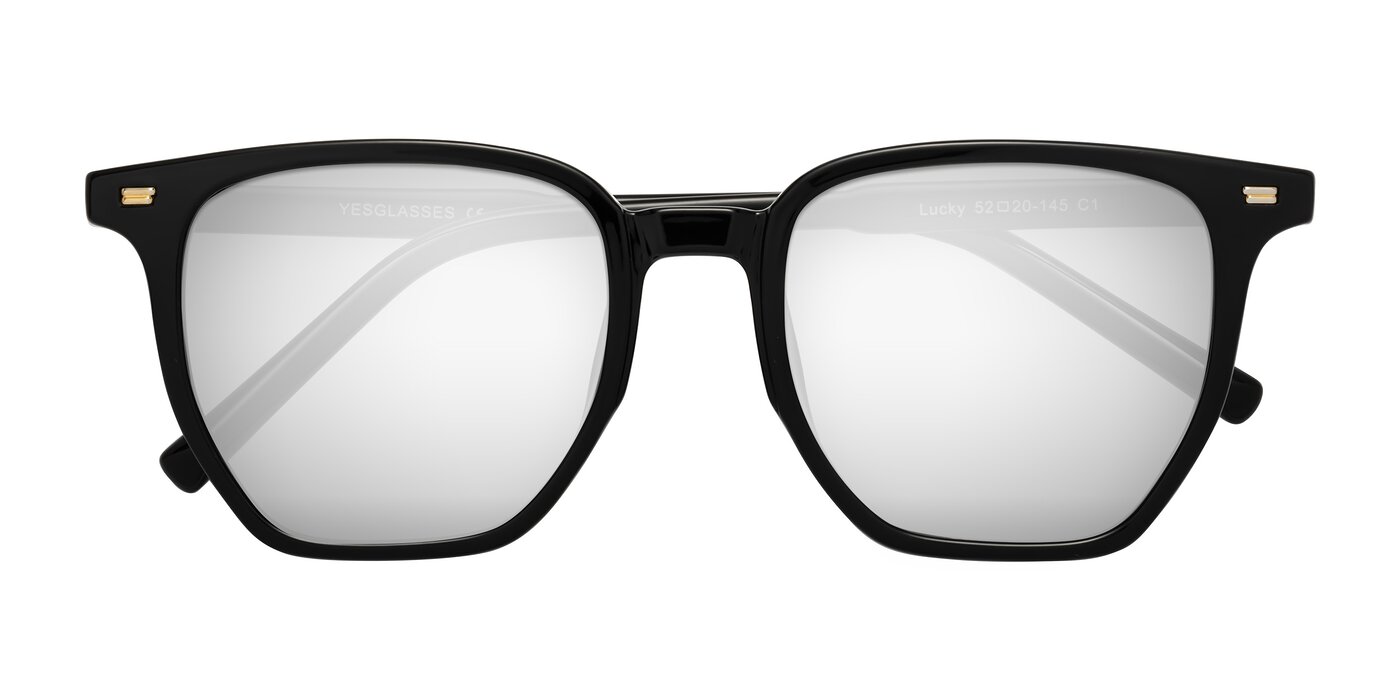 Lucky - Black Flash Mirrored Sunglasses