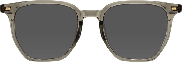 Translucent Gray Hipster Low Bridge Fit Geometric Tinted Sunglasses ...