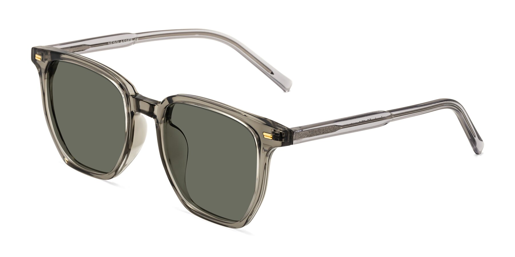 Angle of Lucky in Translucent Gray with Gray Polarized Lenses