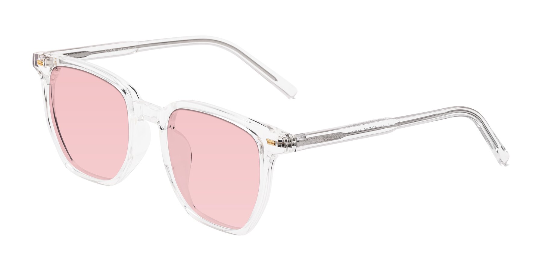 Angle of Lucky in Clear with Light Garnet Tinted Lenses