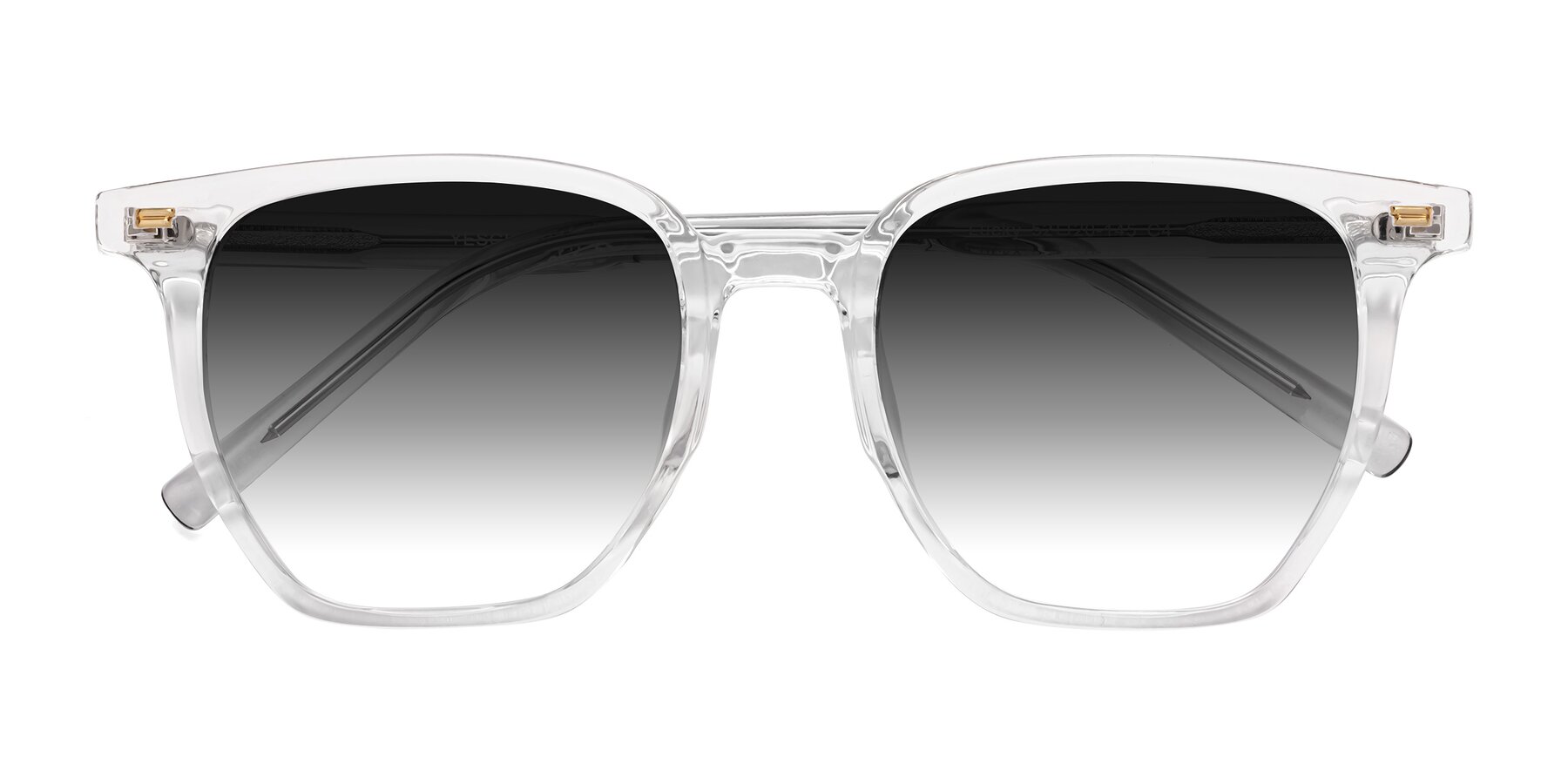 Folded Front of Lucky in Clear with Gray Gradient Lenses