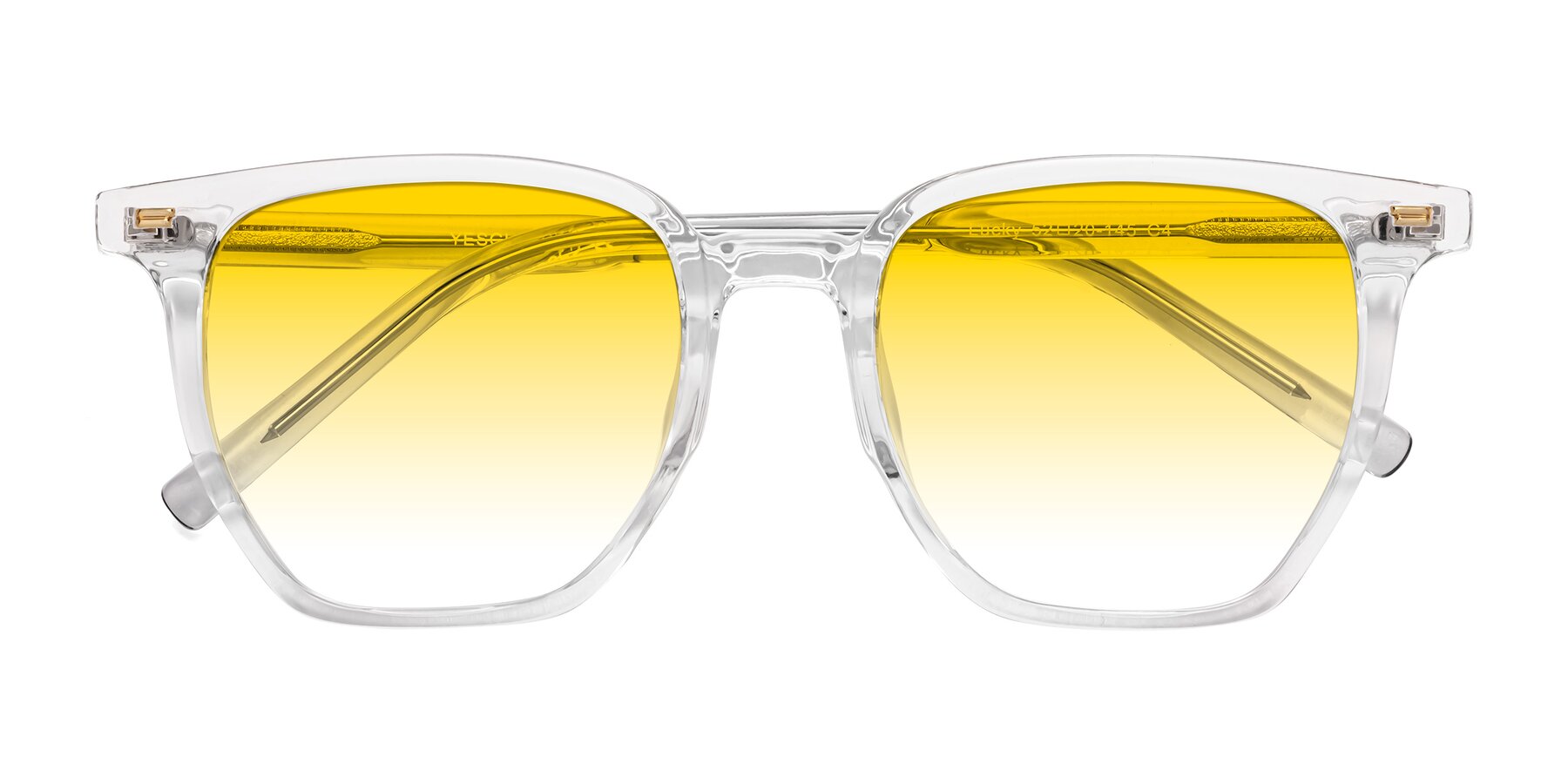 Folded Front of Lucky in Clear with Yellow Gradient Lenses