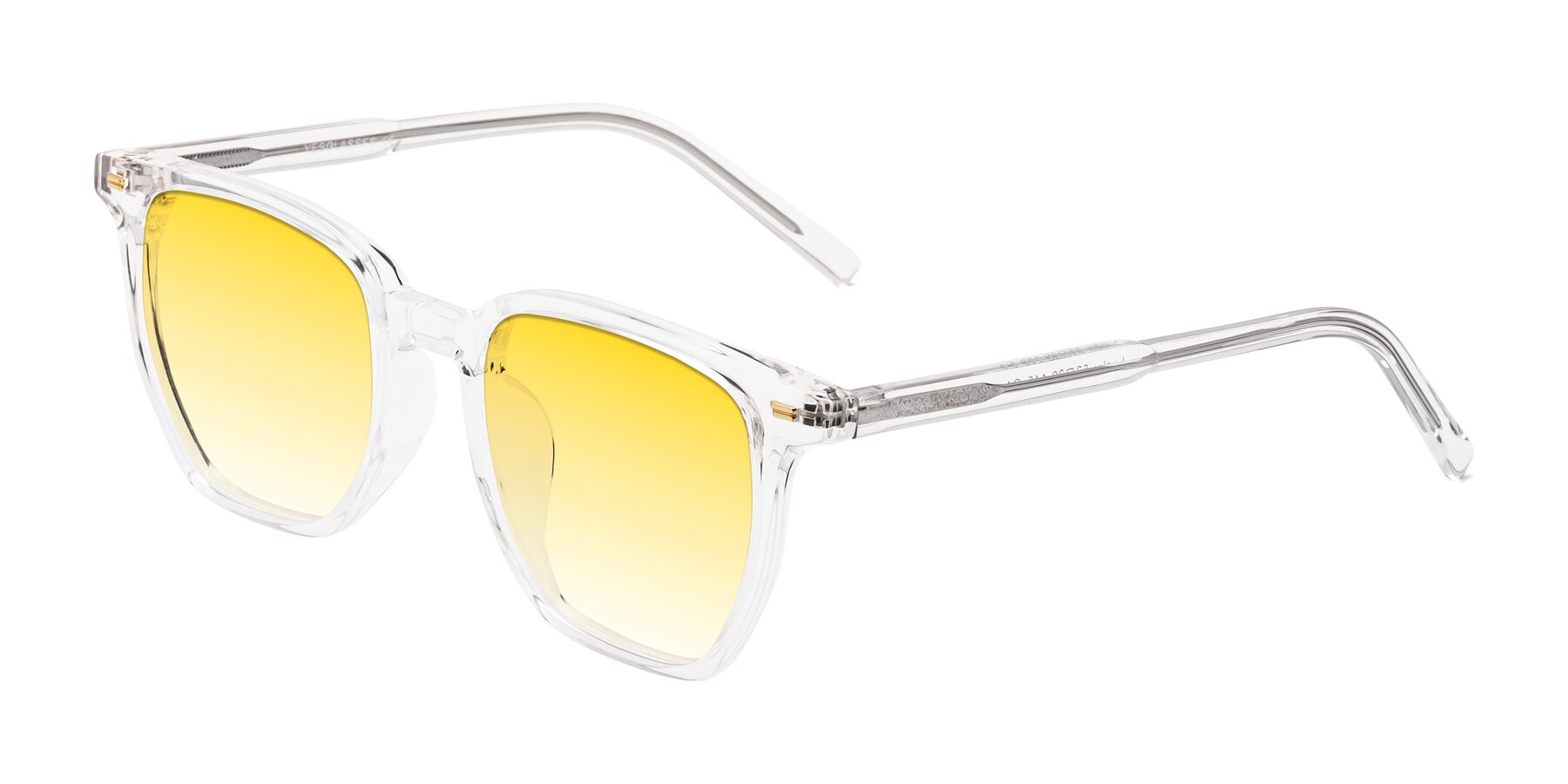 Angle of Lucky in Clear with Yellow Gradient Lenses