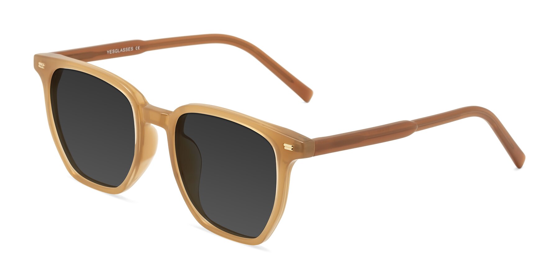 Angle of Lucky in Caramel with Gray Tinted Lenses