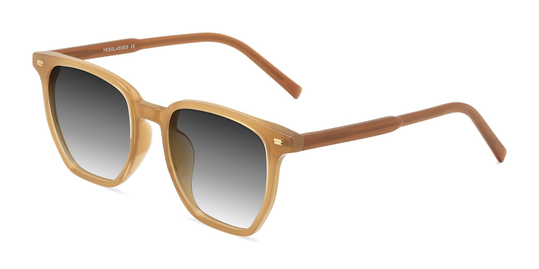 Angle of Lucky in Caramel with Gray Gradient Lenses