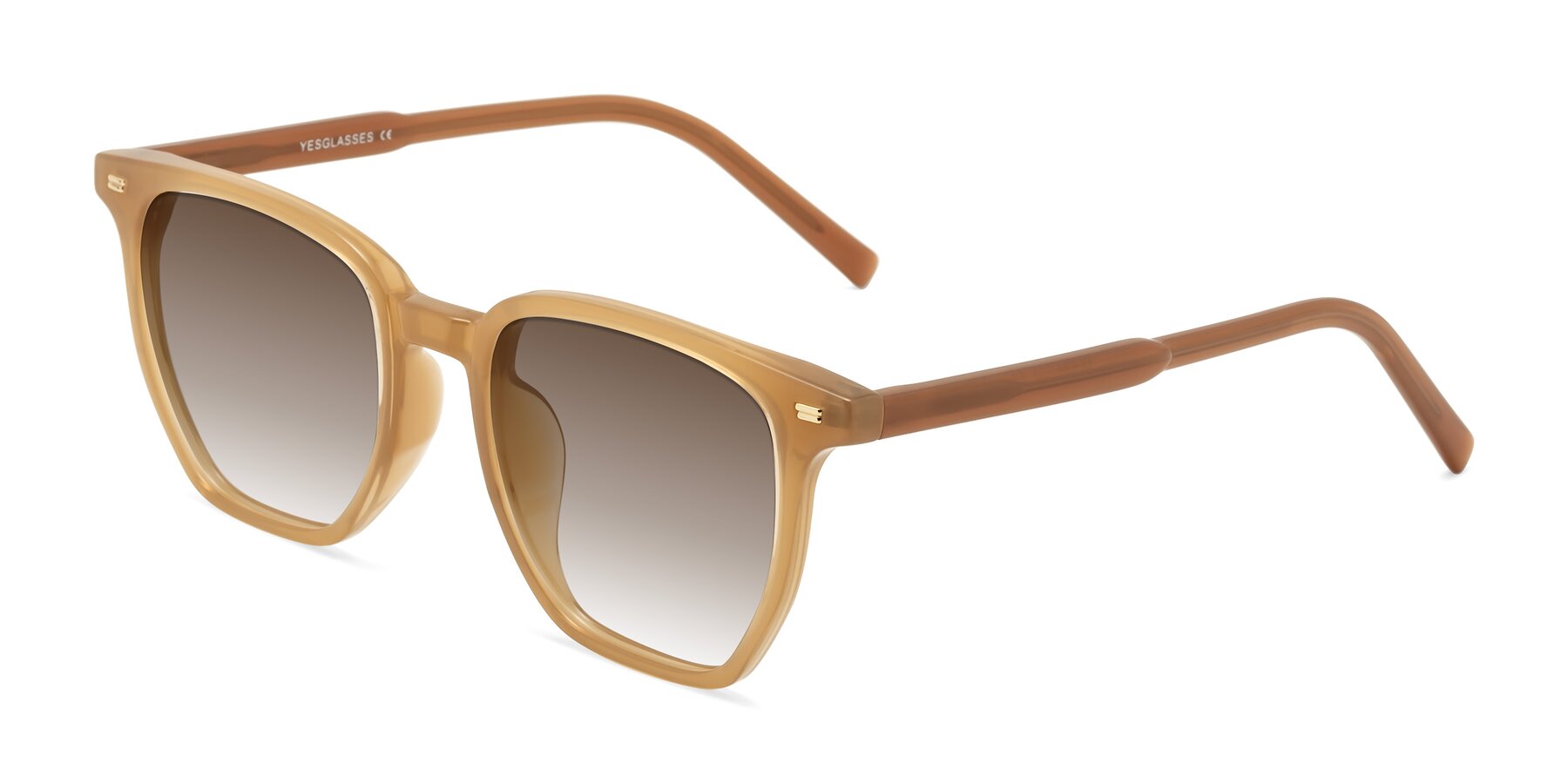 Angle of Lucky in Caramel with Brown Gradient Lenses