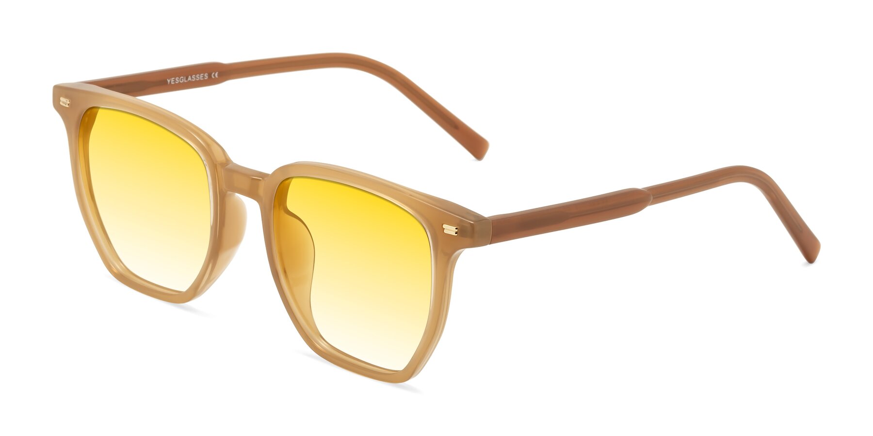 Angle of Lucky in Caramel with Yellow Gradient Lenses