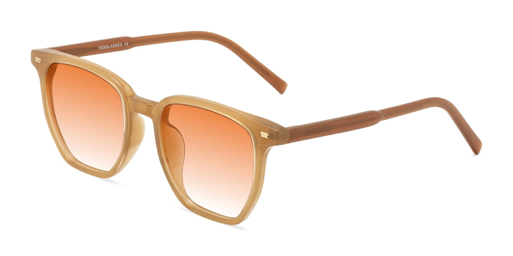 Angle of Lucky in Caramel with Orange Gradient Lenses