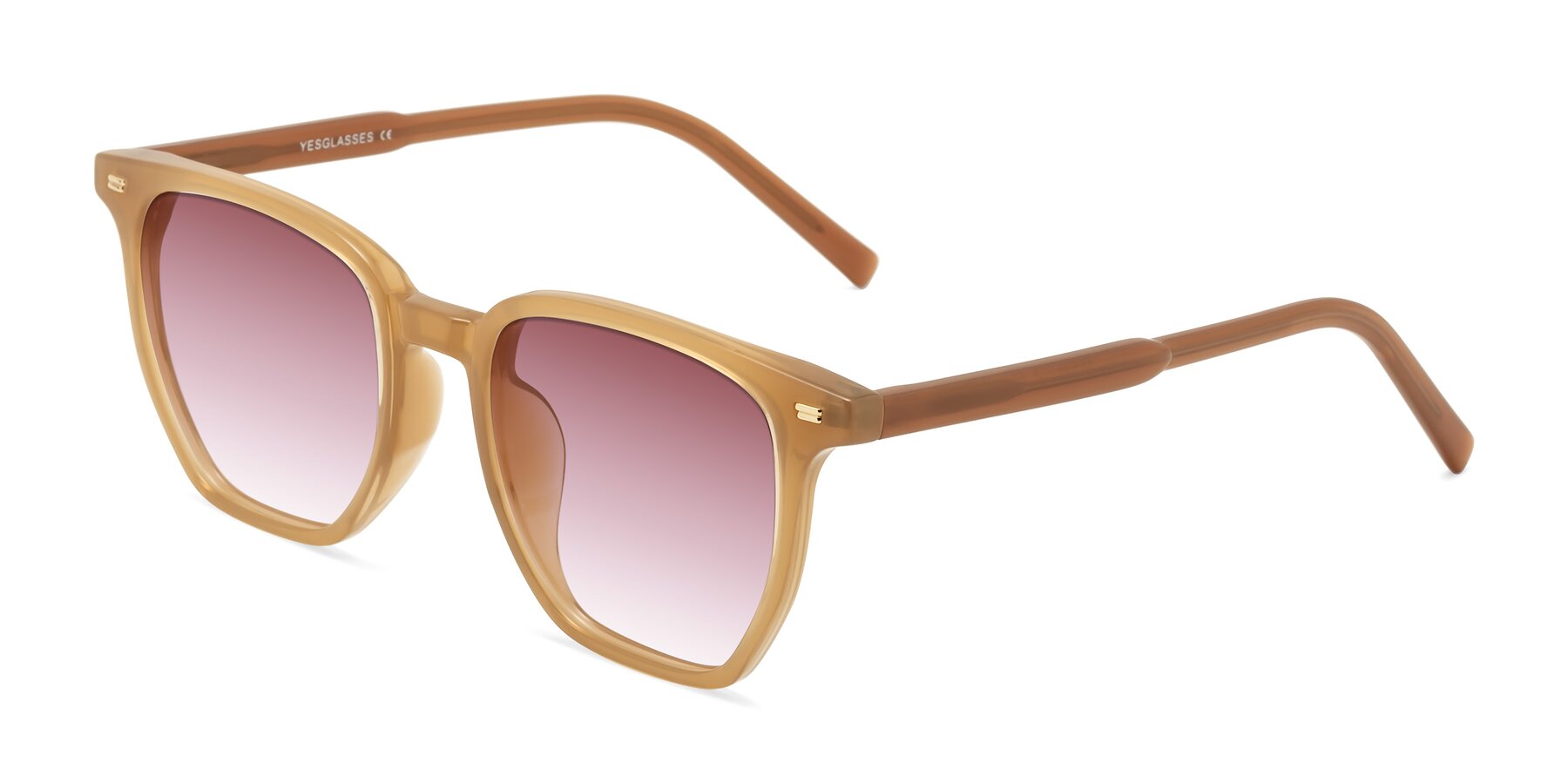 Angle of Lucky in Caramel with Garnet Gradient Lenses