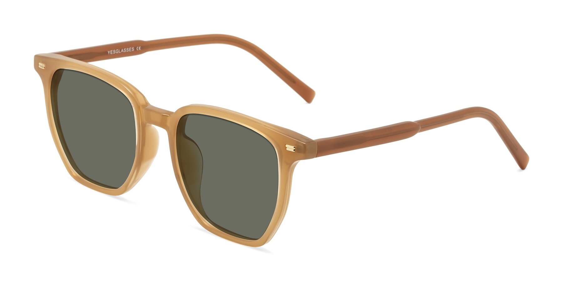 Angle of Lucky in Caramel with Gray Polarized Lenses