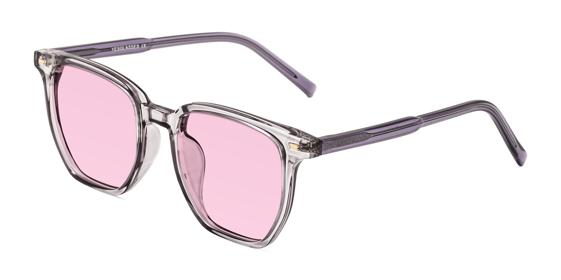 Angle of Lucky in Light Purple with Light Pink Tinted Lenses