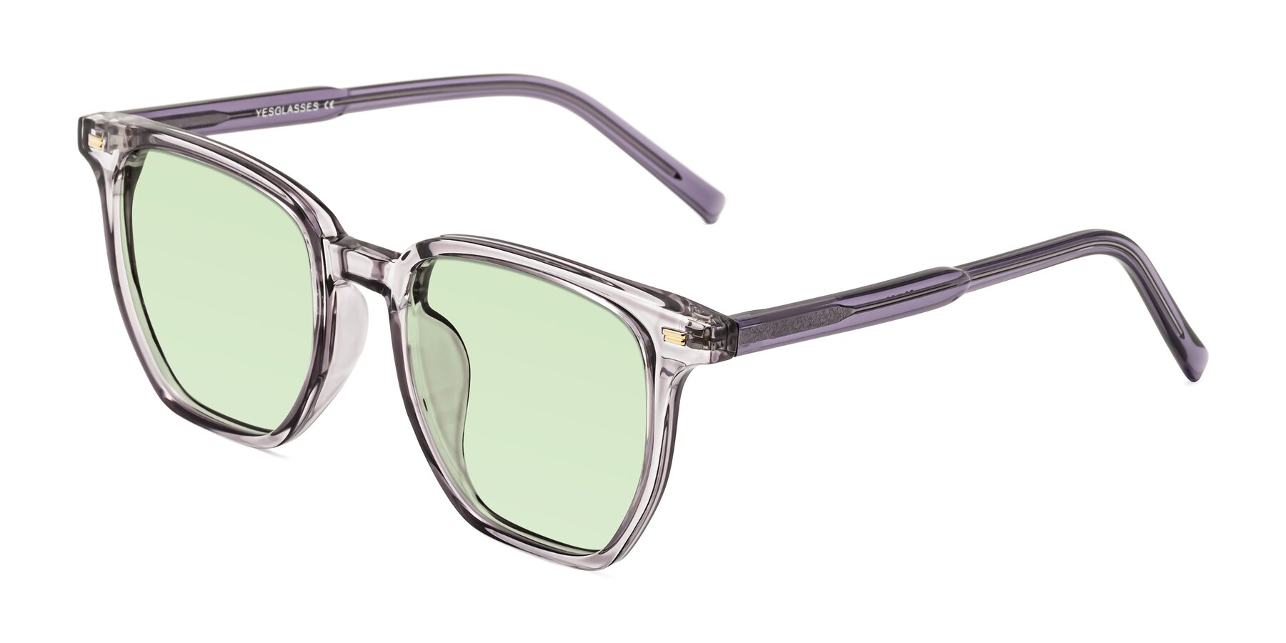 Angle of Lucky in Light Purple with Light Green Tinted Lenses