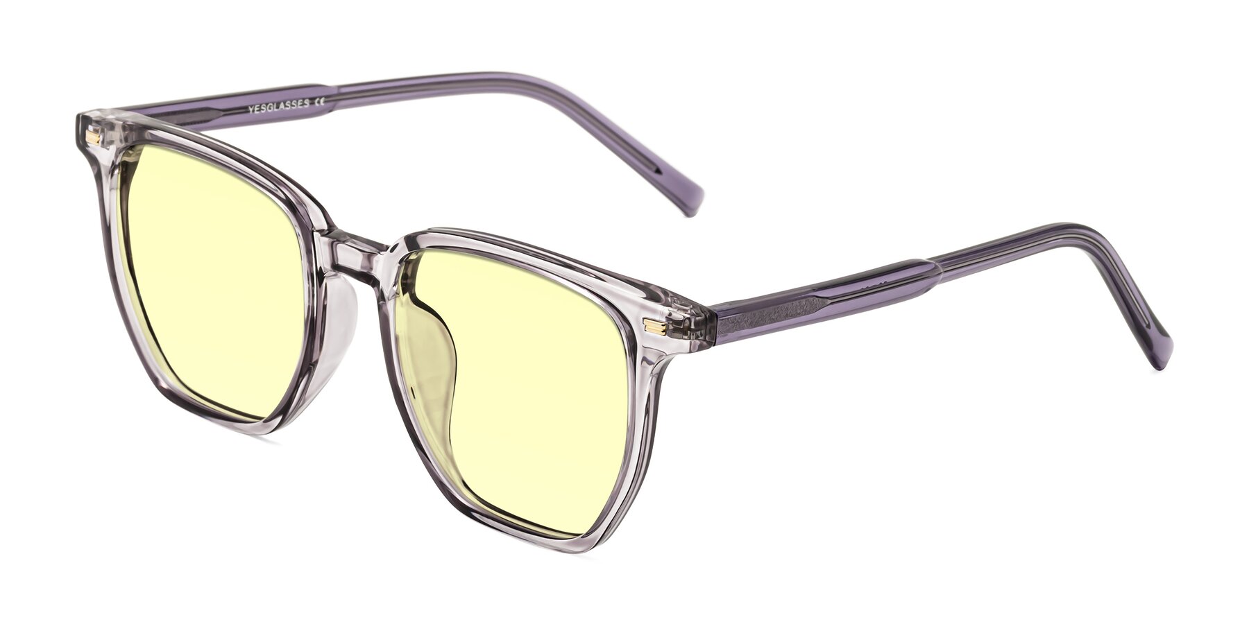 Angle of Lucky in Light Purple with Light Yellow Tinted Lenses