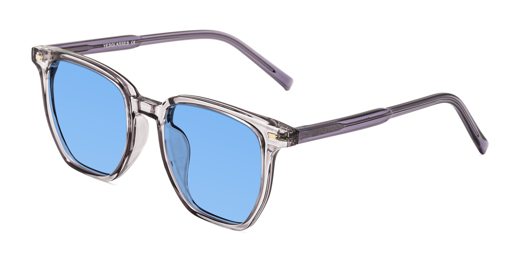 Angle of Lucky in Light Purple with Medium Blue Tinted Lenses