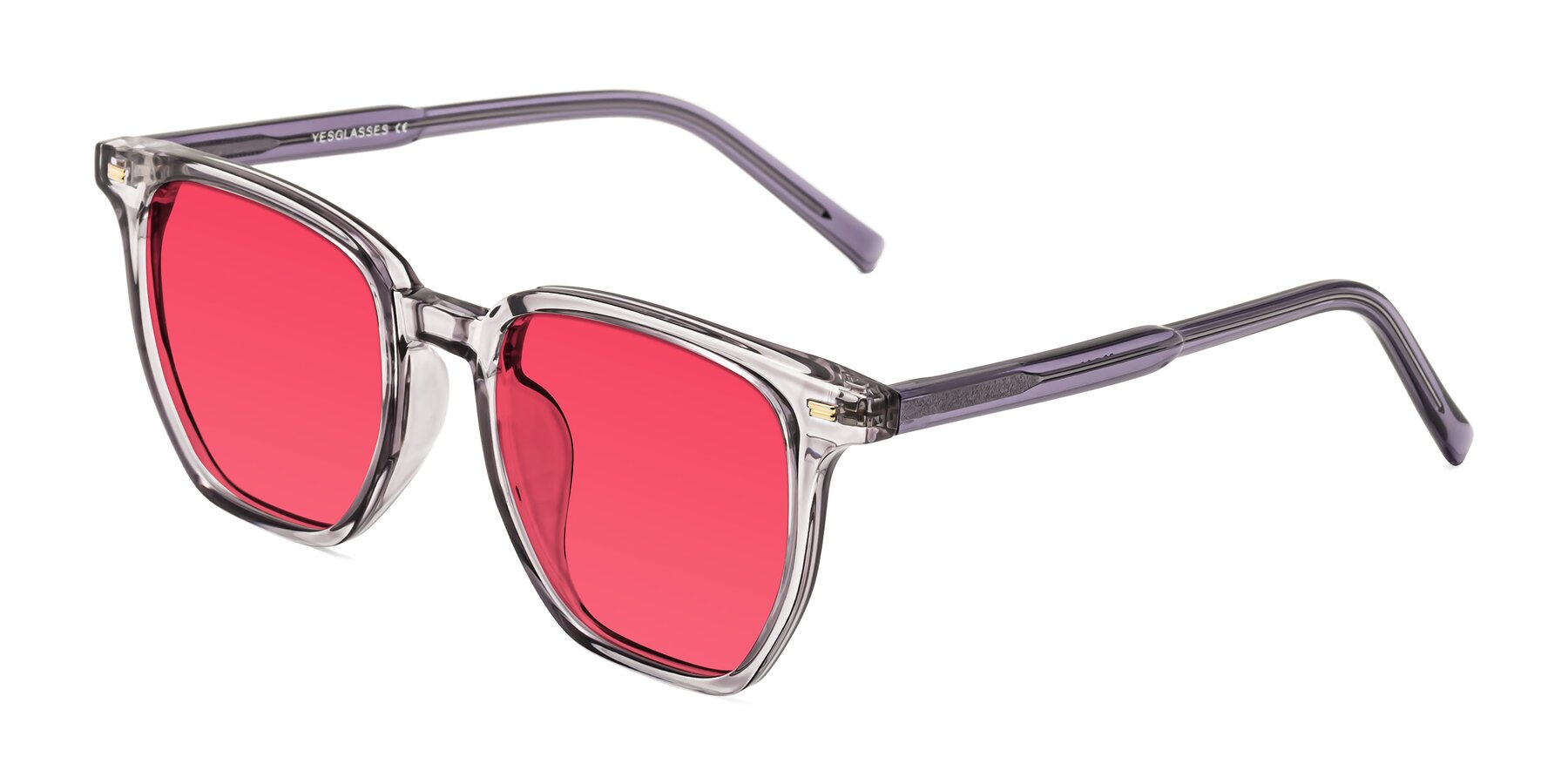 Angle of Lucky in Light Purple with Red Tinted Lenses