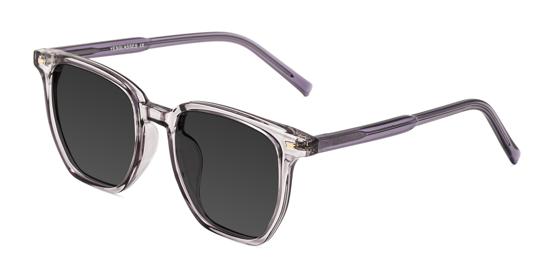 Angle of Lucky in Light Purple with Gray Tinted Lenses