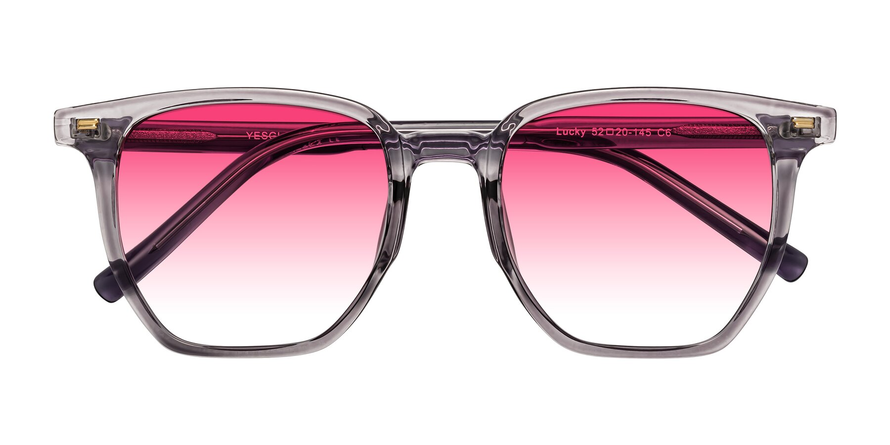Folded Front of Lucky in Light Purple with Pink Gradient Lenses