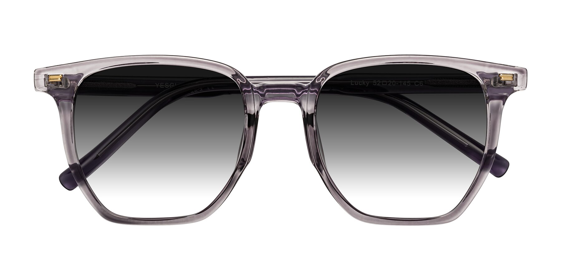 Folded Front of Lucky in Light Purple with Gray Gradient Lenses