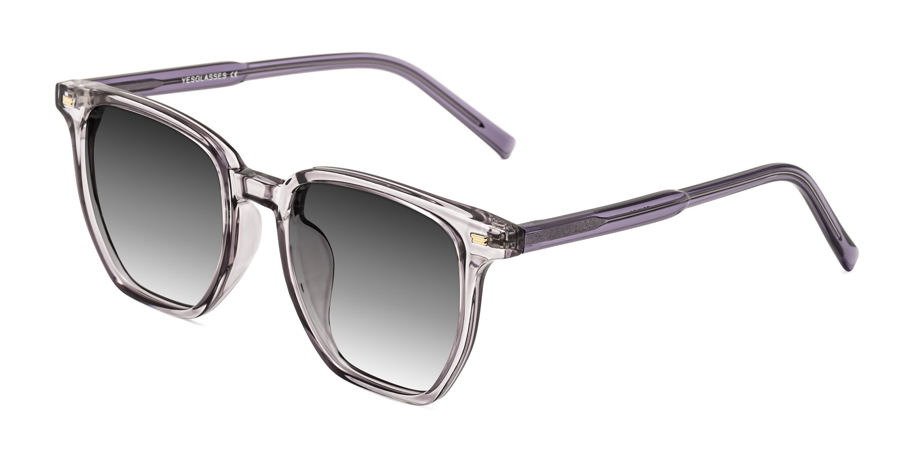 Angle of Lucky in Light Purple with Gray Gradient Lenses