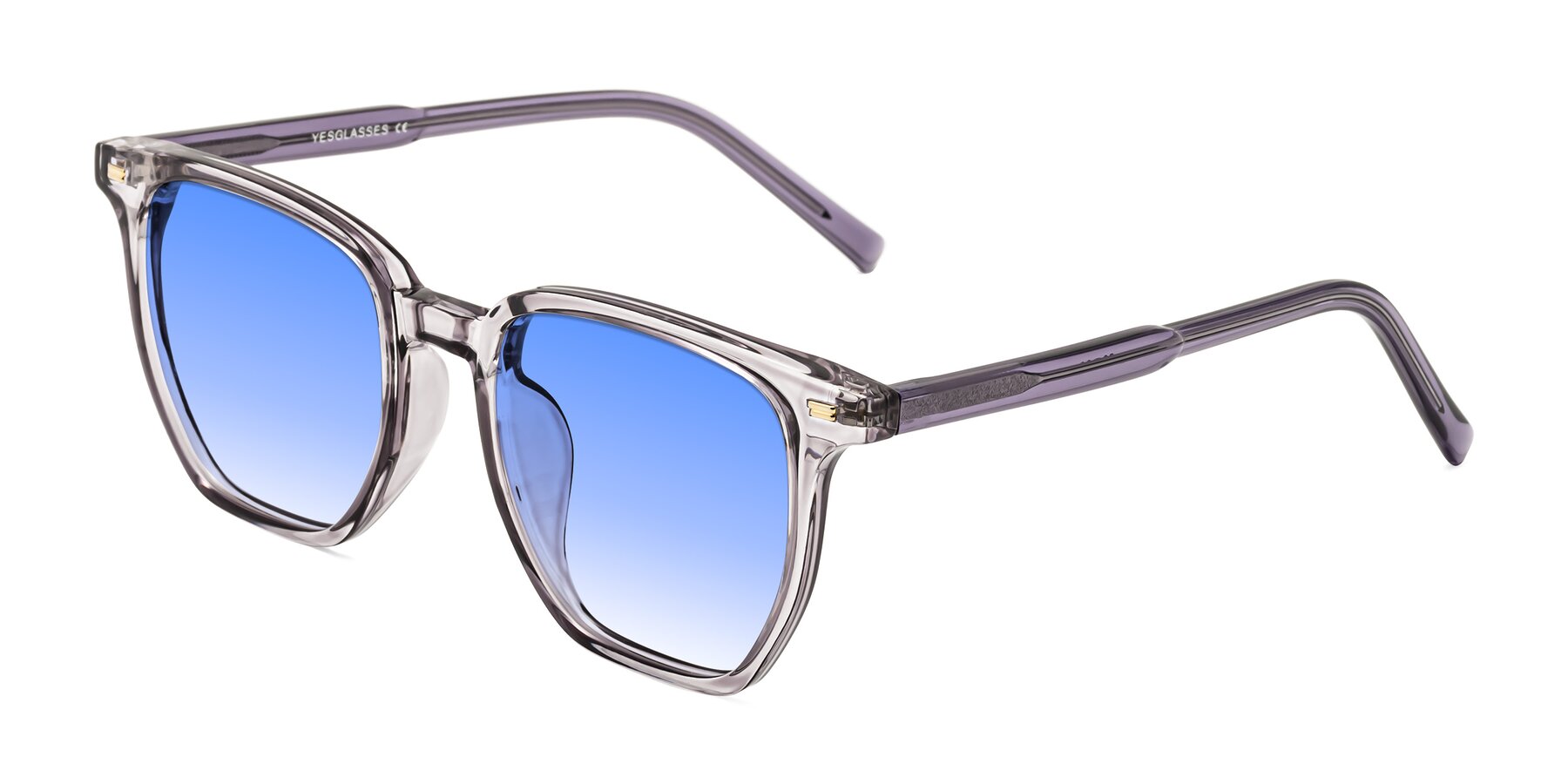 Angle of Lucky in Light Purple with Blue Gradient Lenses