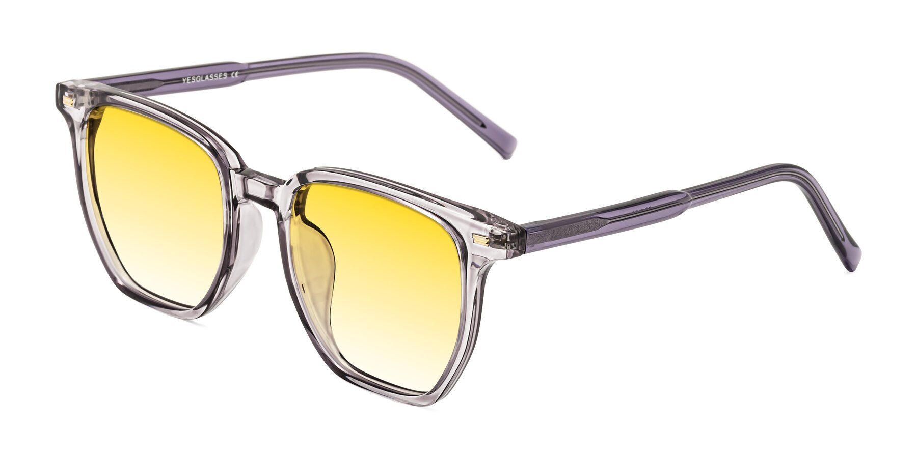 Angle of Lucky in Light Purple with Yellow Gradient Lenses